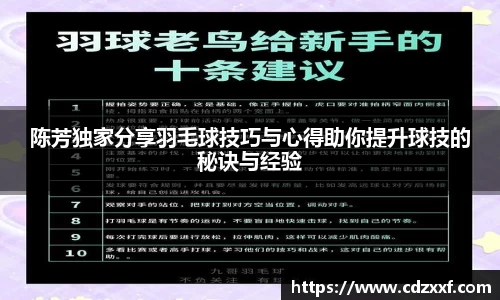 陈芳独家分享羽毛球技巧与心得助你提升球技的秘诀与经验