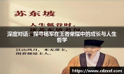 深度对话：探寻杨军在王者荣耀中的成长与人生哲学